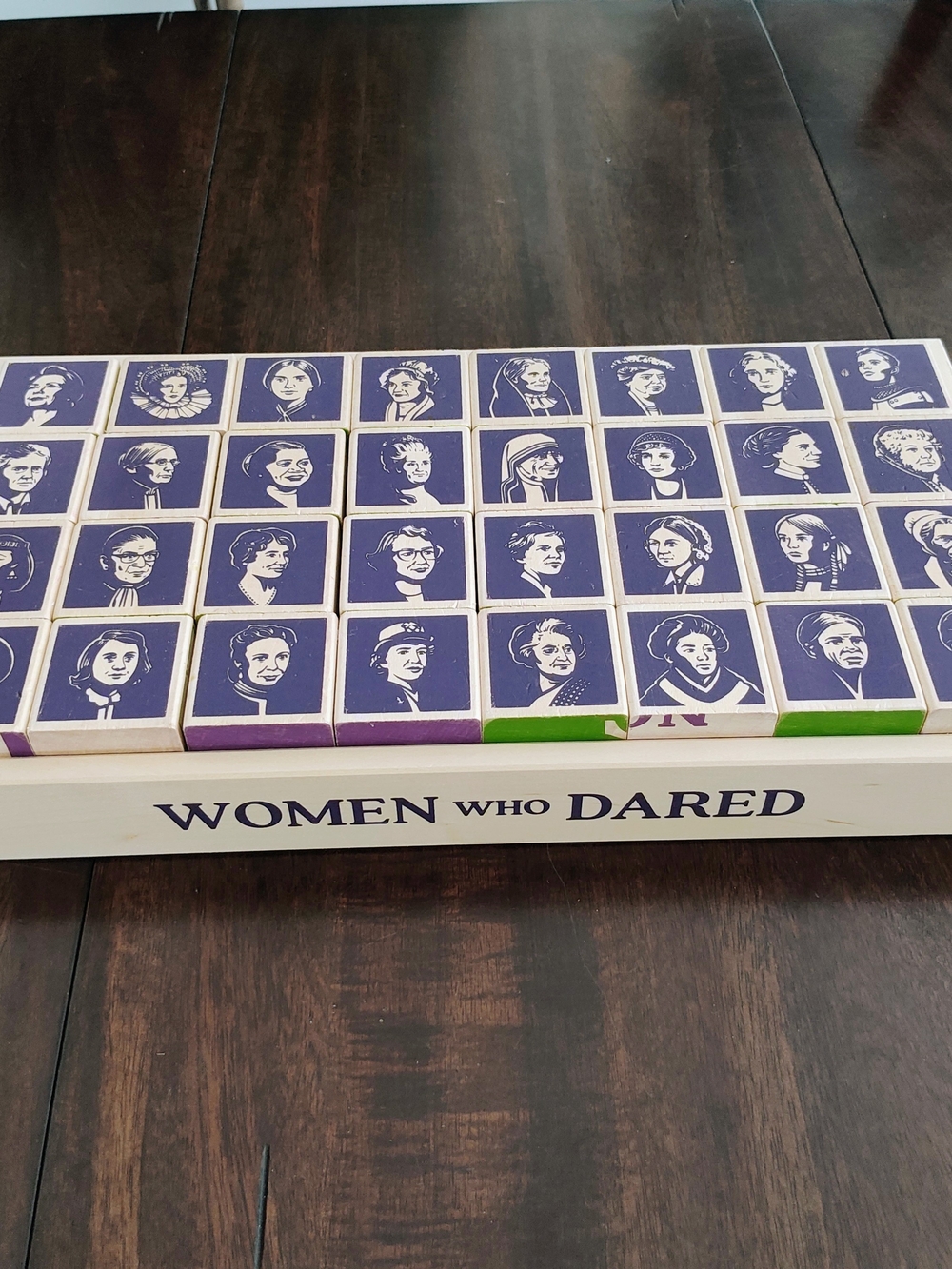 Women Who Dared Memory Matching Game - Purple